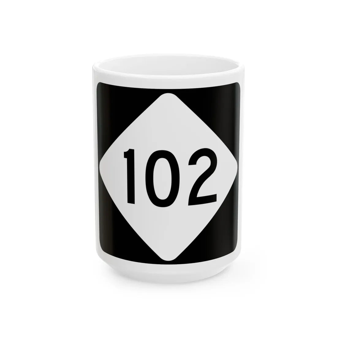 NC 102 (North Carolina) (Road Sign) White Coffee Mug 15oz - Go Mug Yourself