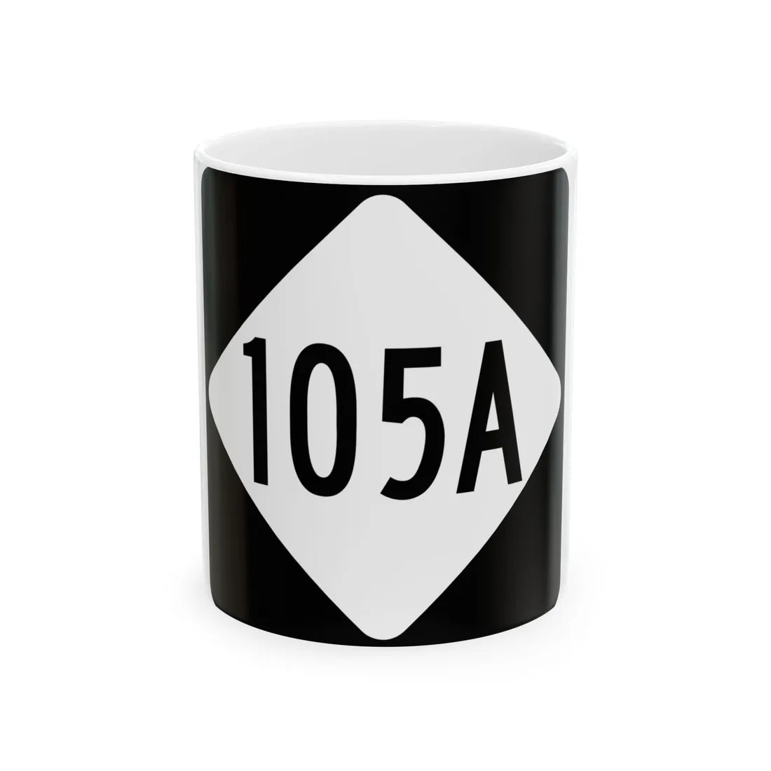 NC 105A (North Carolina) (Road Sign) White Coffee Mug 11oz - Go Mug Yourself