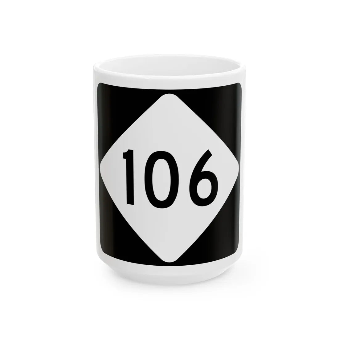 NC 106 (North Carolina) (Road Sign) White Coffee Mug 15oz - Go Mug Yourself