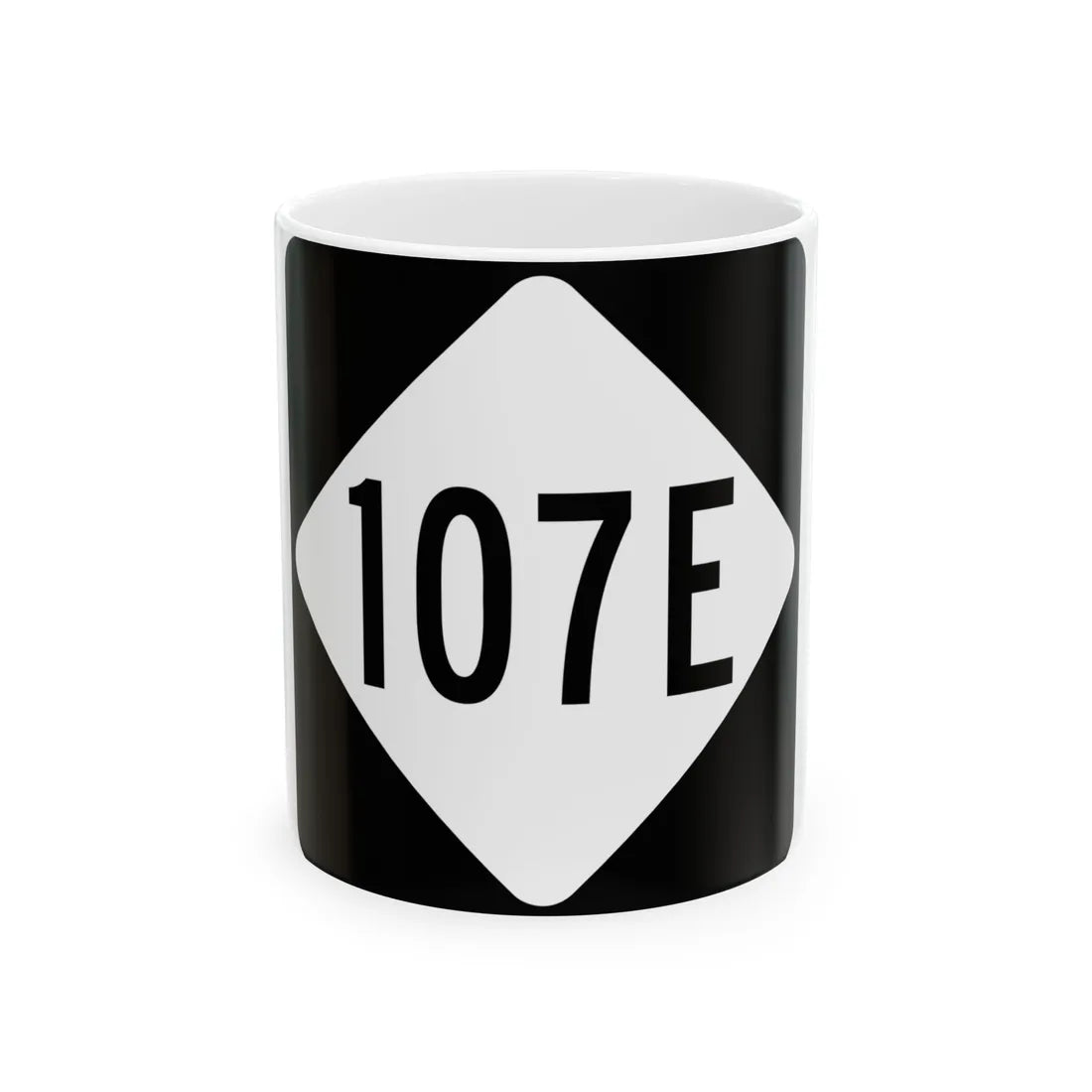 NC 107E (North Carolina) (Road Sign) White Coffee Mug 11oz - Go Mug Yourself