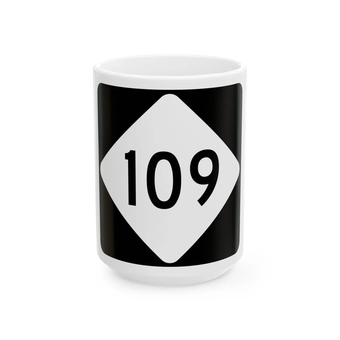 NC 109 (North Carolina) (Road Sign) White Coffee Mug 15oz - Go Mug Yourself