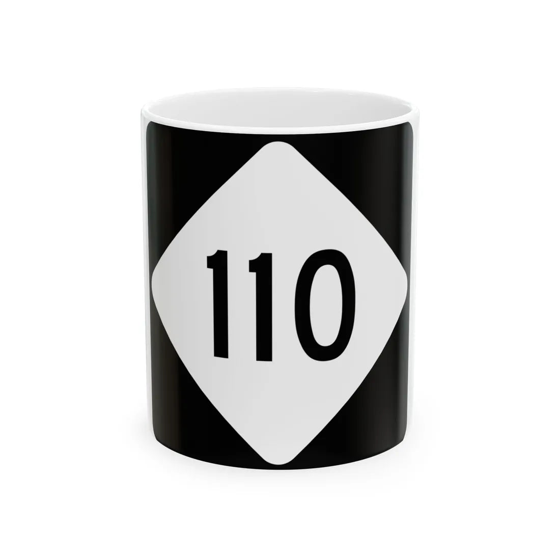 NC 110 (North Carolina) (Road Sign) White Coffee Mug 11oz - Go Mug Yourself
