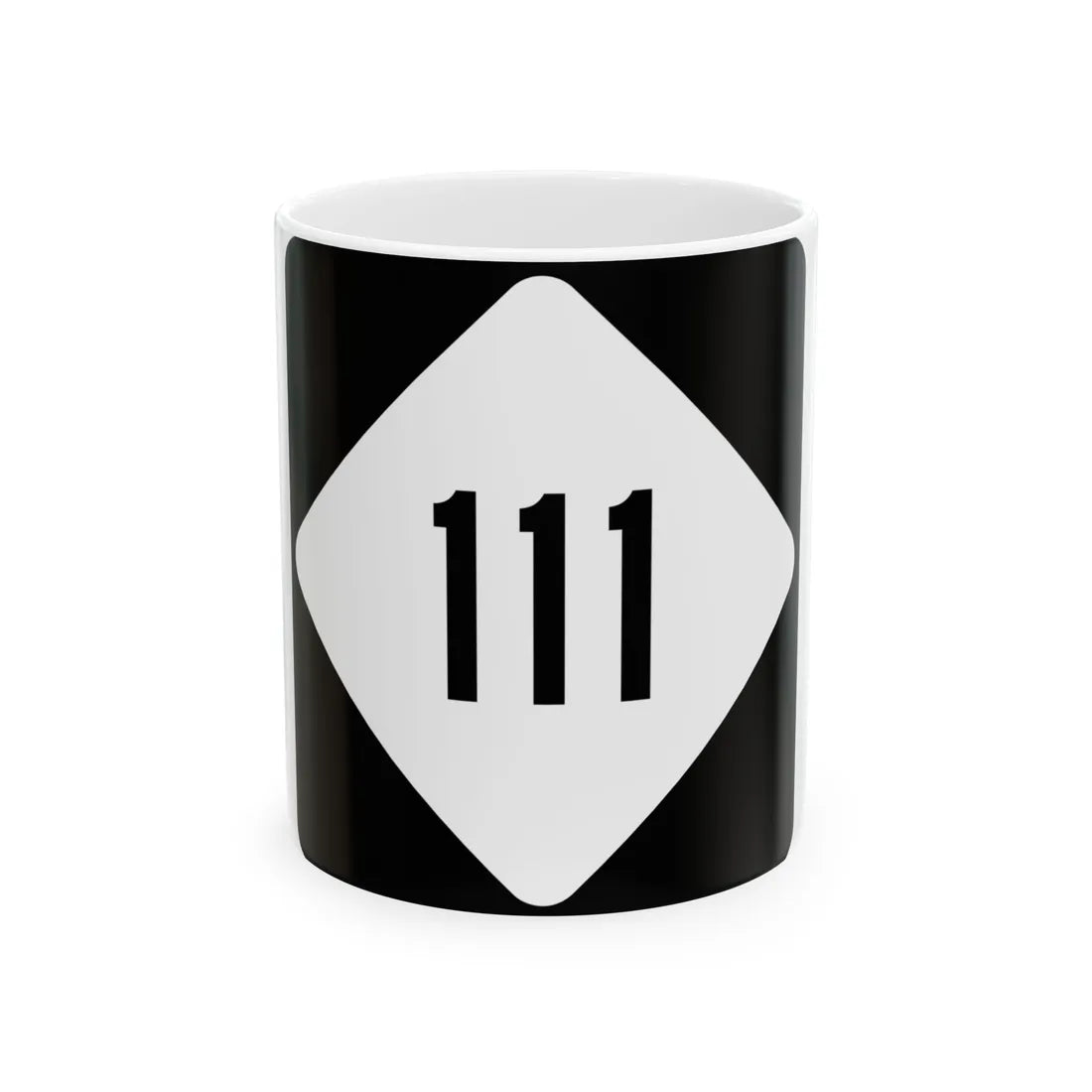 NC 111 (North Carolina) (Road Sign) White Coffee Mug 11oz - Go Mug Yourself