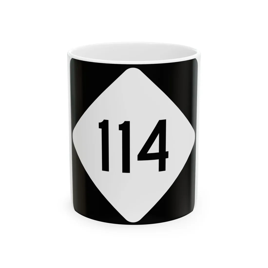 NC 114 (North Carolina) (Road Sign) White Coffee Mug 11oz - Go Mug Yourself