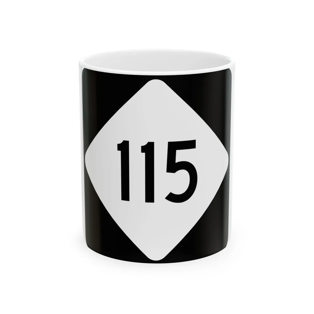 NC 115 (North Carolina) (Road Sign) White Coffee Mug 11oz - Go Mug Yourself