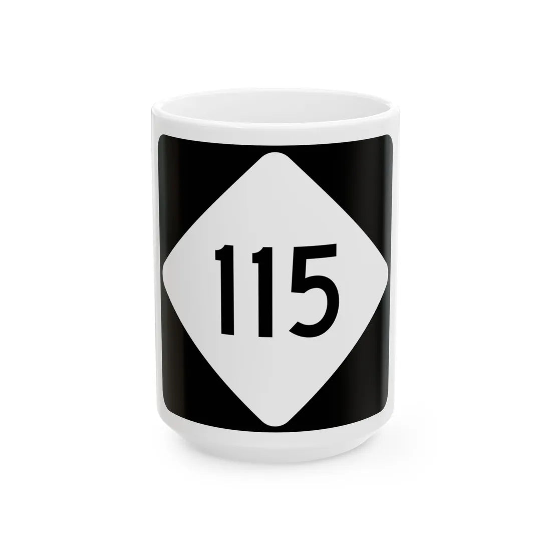 NC 115 (North Carolina) (Road Sign) White Coffee Mug 15oz - Go Mug Yourself