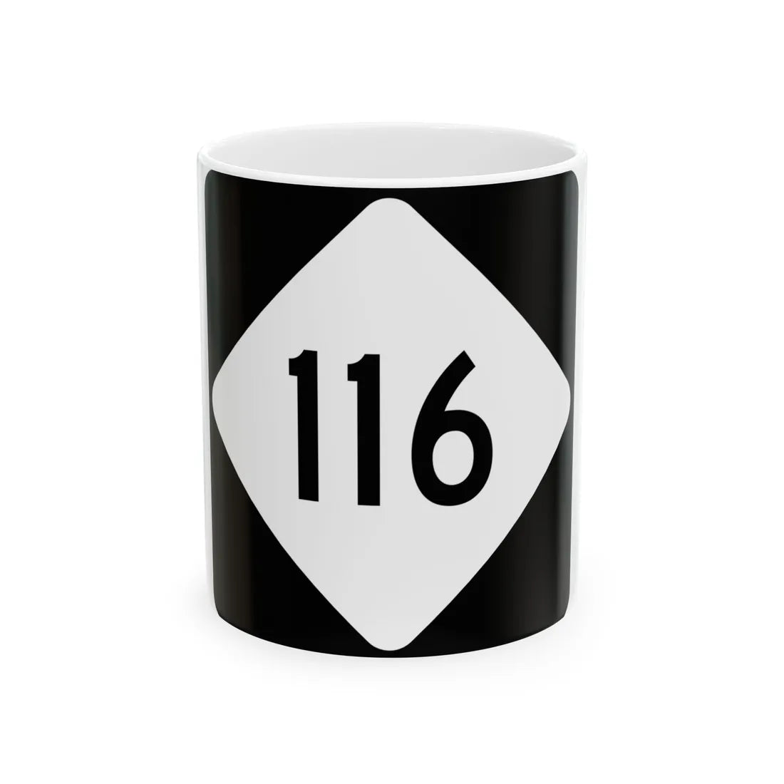 NC 116 (North Carolina) (Road Sign) White Coffee Mug 11oz - Go Mug Yourself
