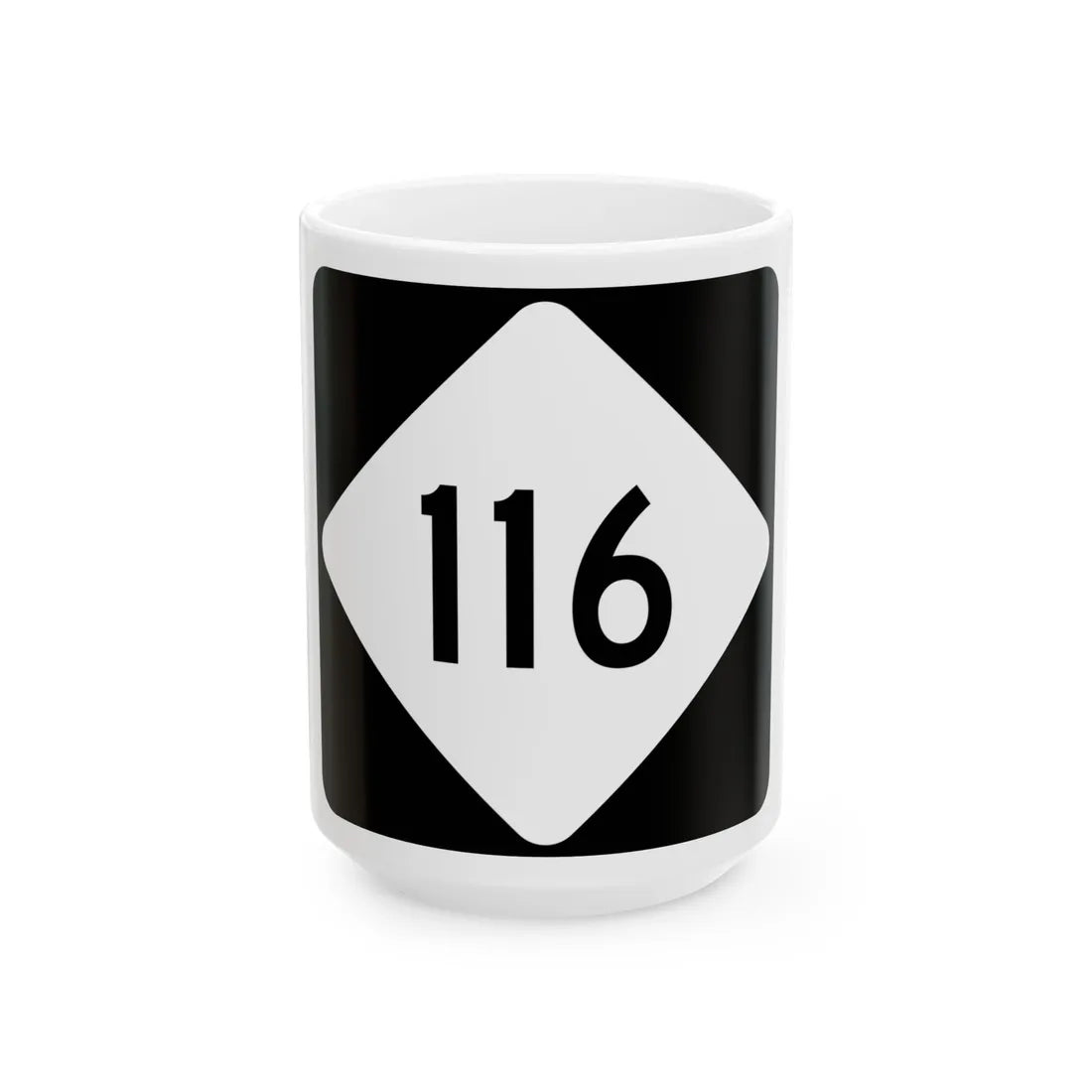 NC 116 (North Carolina) (Road Sign) White Coffee Mug 15oz - Go Mug Yourself