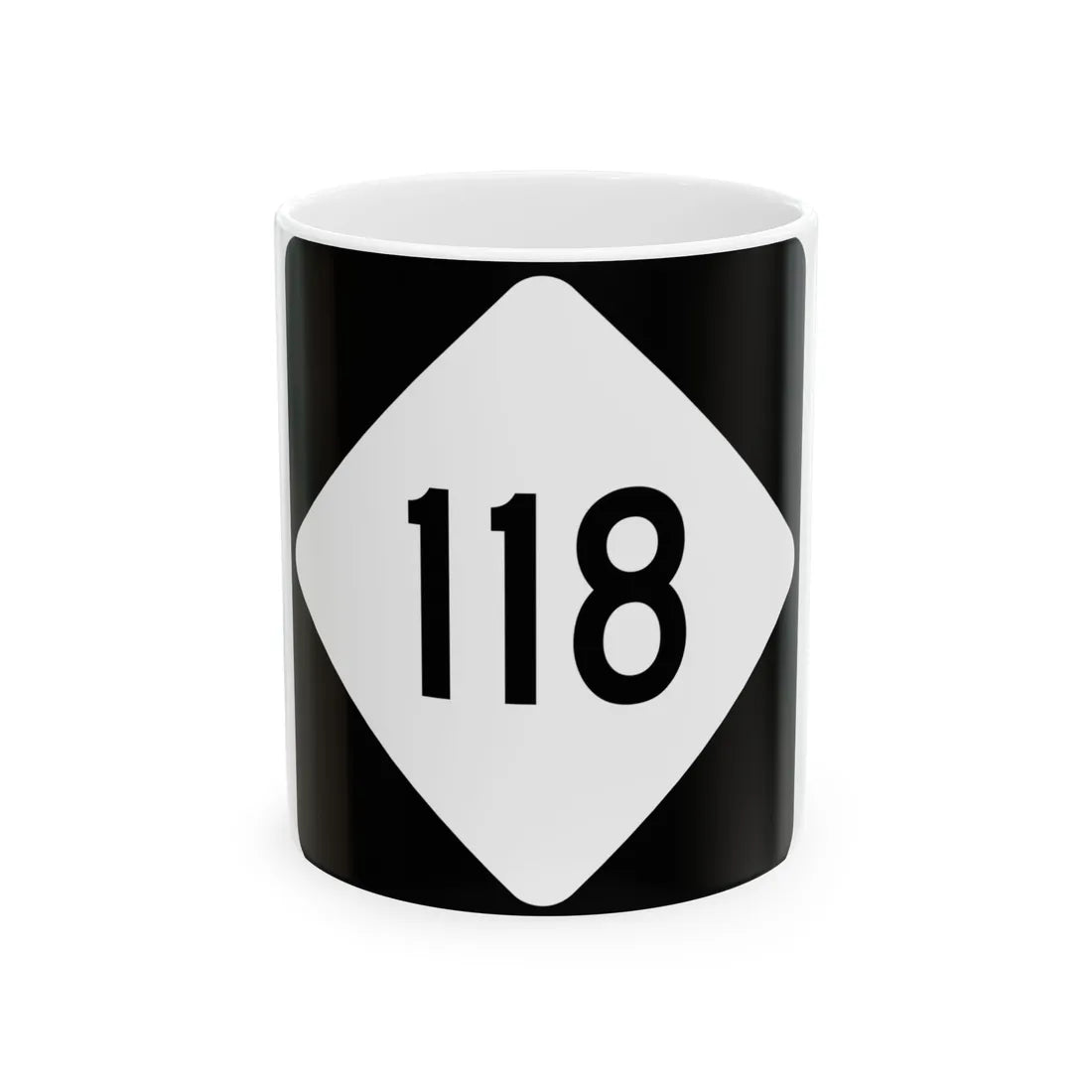 NC 118 (North Carolina) (Road Sign) White Coffee Mug 11oz - Go Mug Yourself