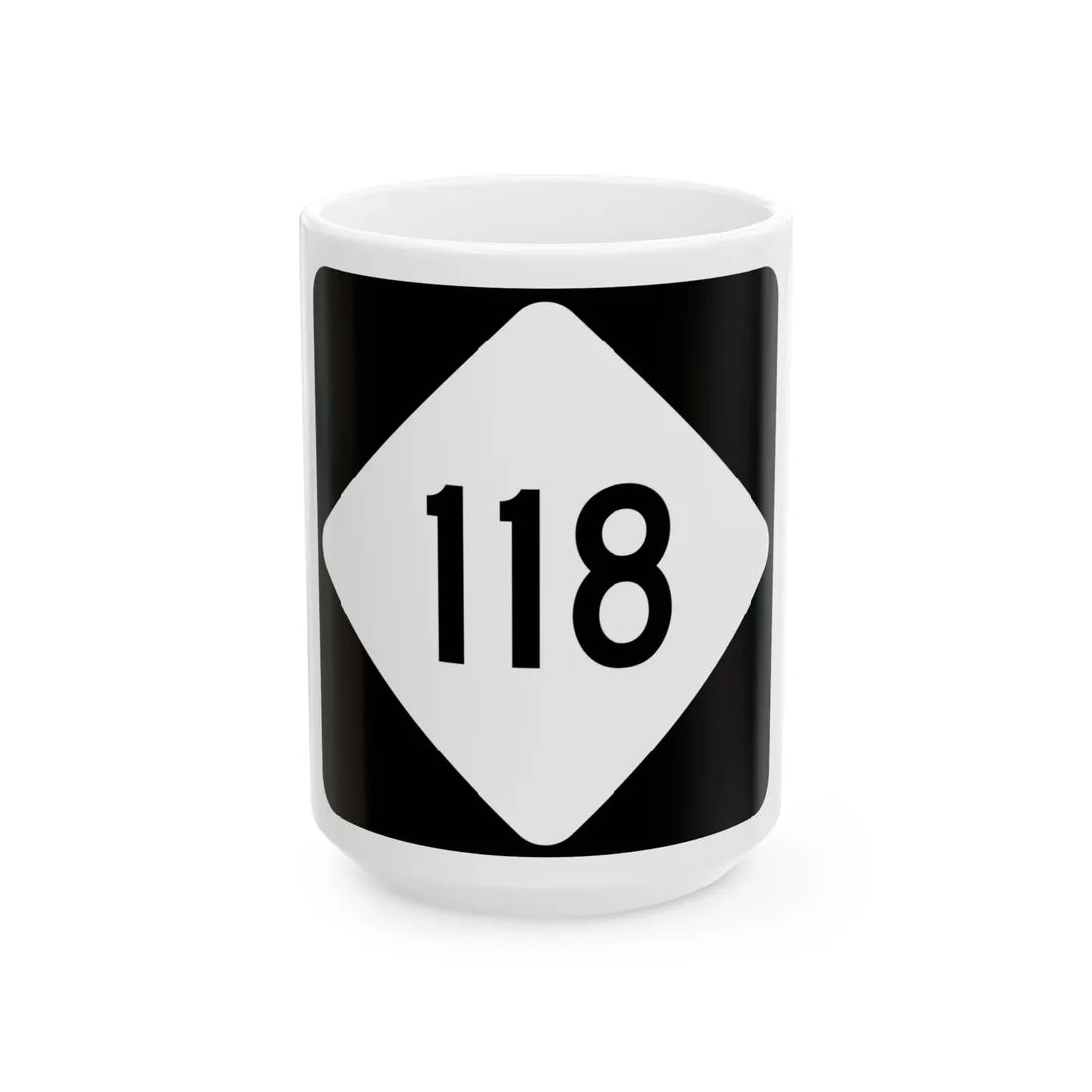 NC 118 (North Carolina) (Road Sign) White Coffee Mug 15oz - Go Mug Yourself