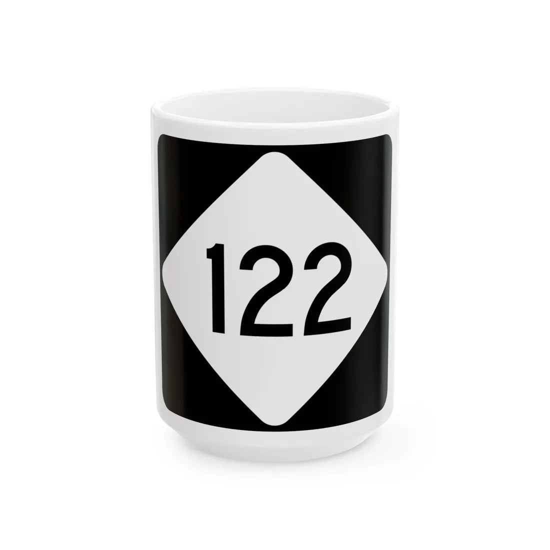 NC 122 (North Carolina) (Road Sign) White Coffee Mug 15oz - Go Mug Yourself