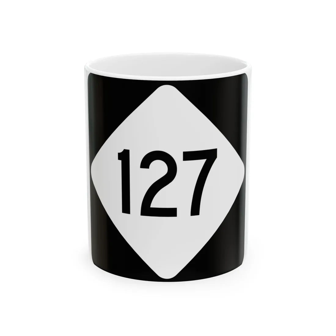 NC 127 (North Carolina) (Road Sign) White Coffee Mug 11oz - Go Mug Yourself