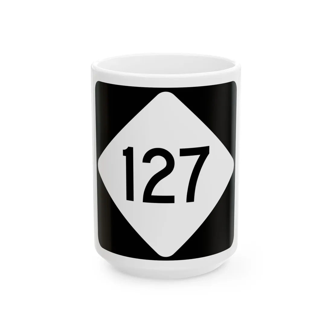 NC 127 (North Carolina) (Road Sign) White Coffee Mug 15oz - Go Mug Yourself