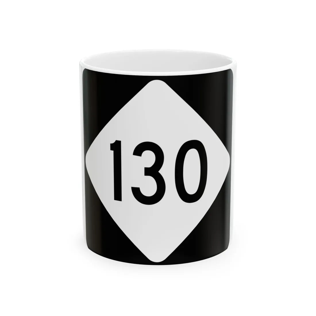 NC 130 (North Carolina) (Road Sign) White Coffee Mug 11oz - Go Mug Yourself