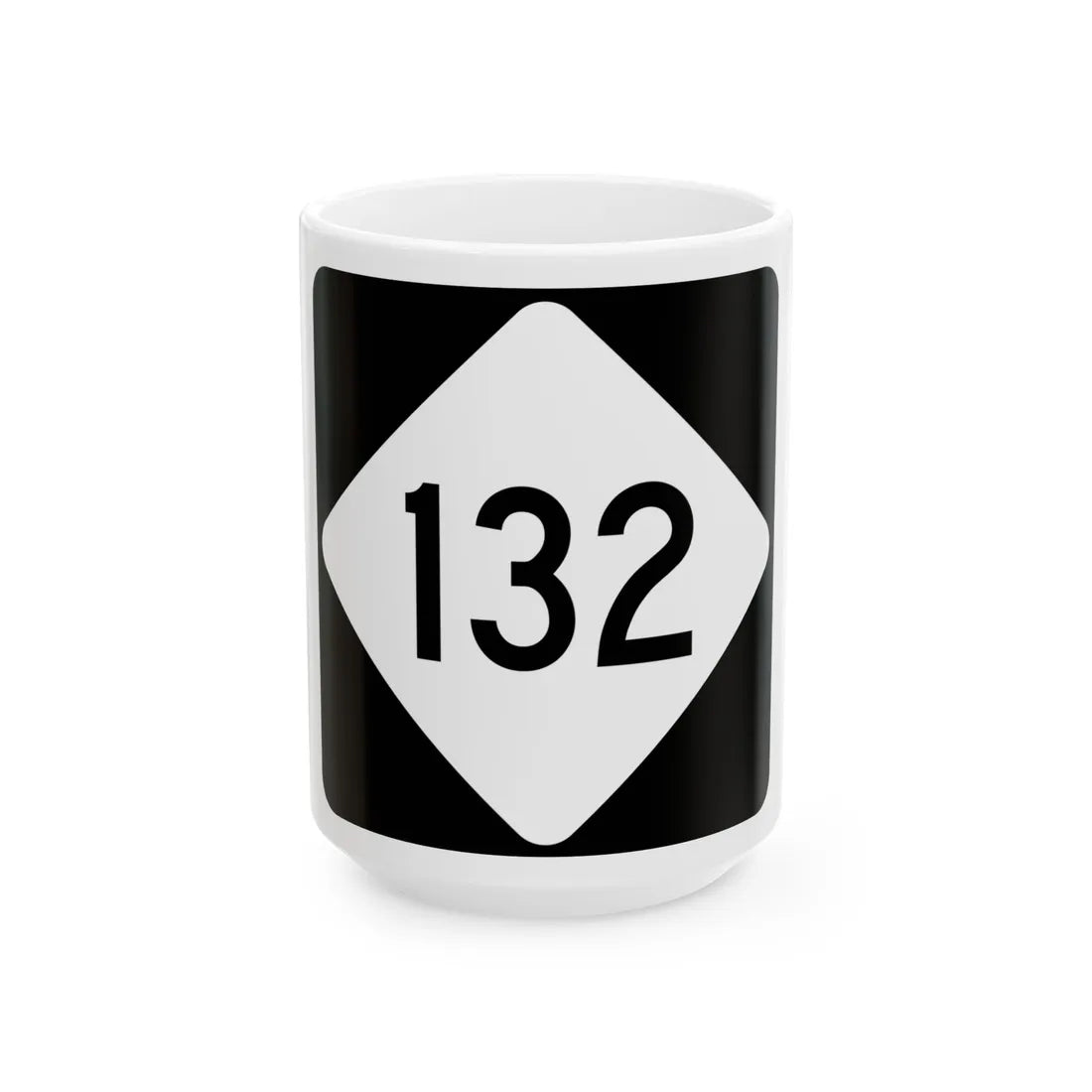 NC 132 (North Carolina) (Road Sign) White Coffee Mug 15oz - Go Mug Yourself