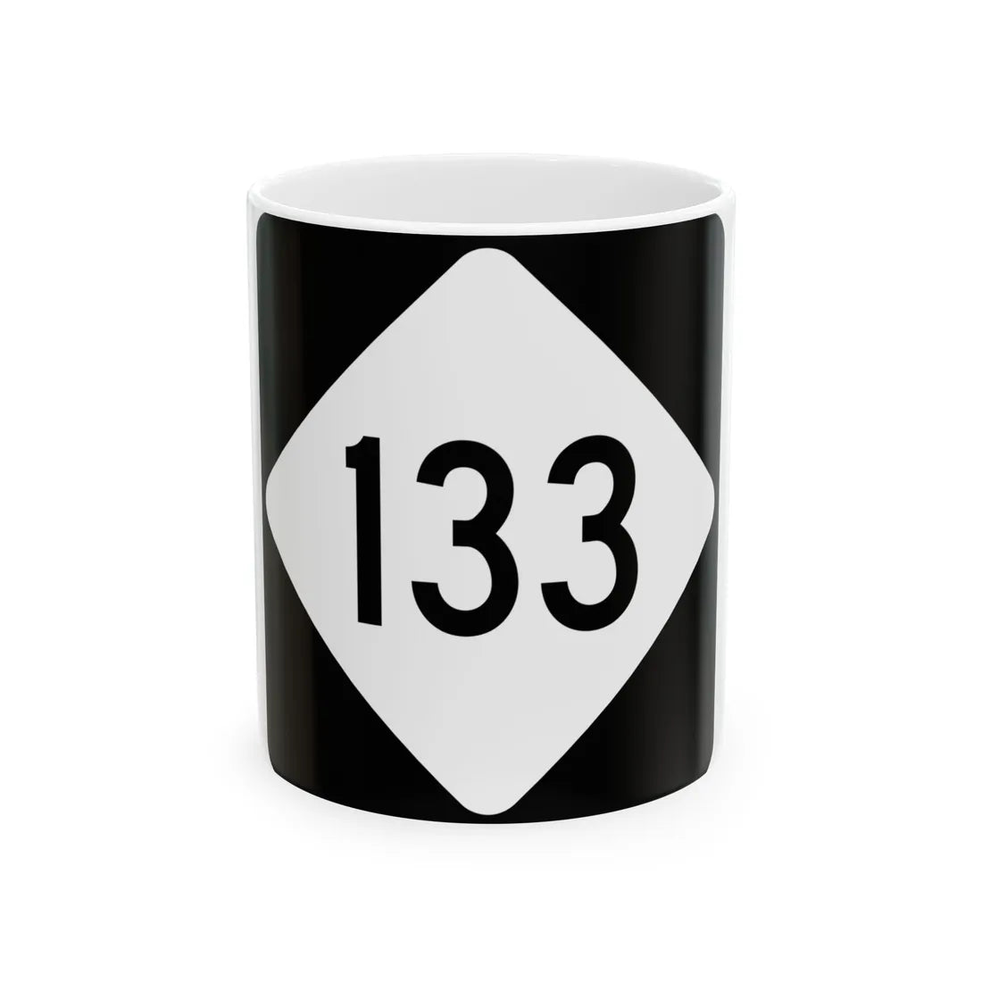 NC 133 (North Carolina) (Road Sign) White Coffee Mug 11oz - Go Mug Yourself