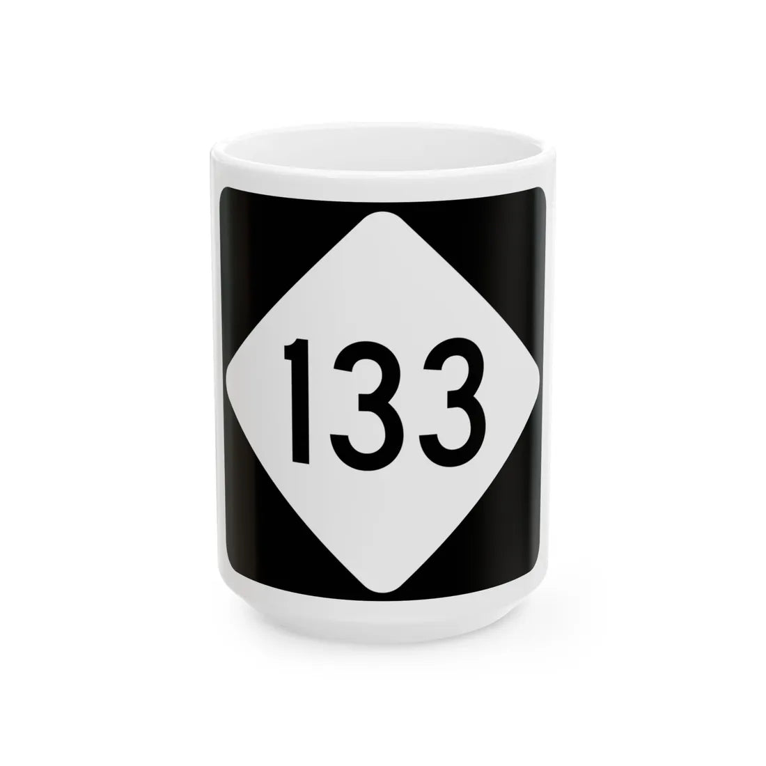 NC 133 (North Carolina) (Road Sign) White Coffee Mug 15oz - Go Mug Yourself