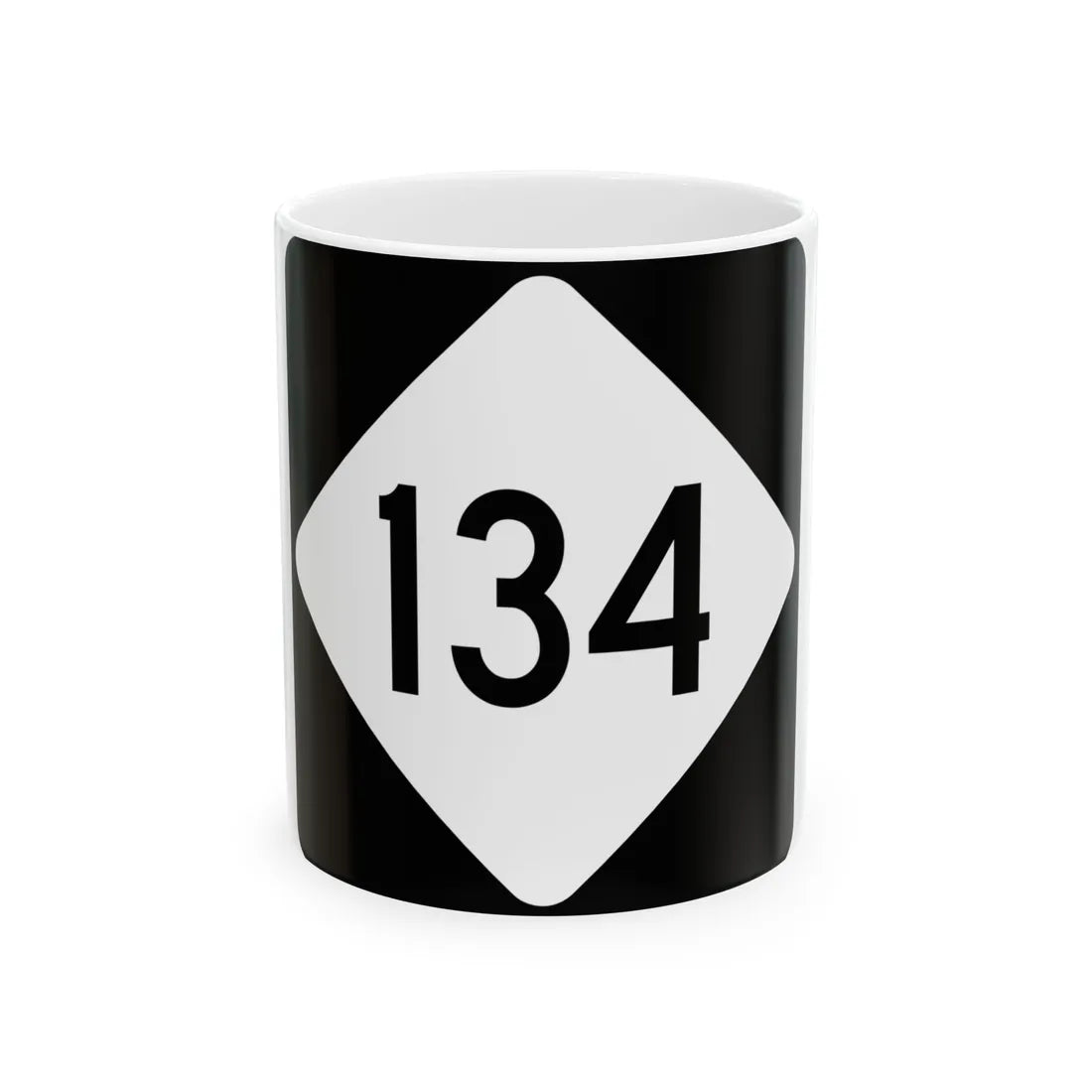NC 134 (North Carolina) (Road Sign) White Coffee Mug 11oz - Go Mug Yourself