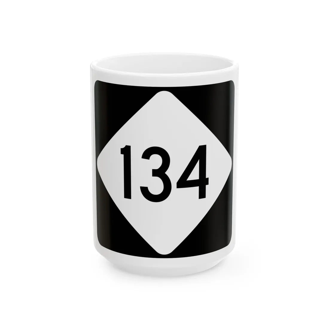 NC 134 (North Carolina) (Road Sign) White Coffee Mug 15oz - Go Mug Yourself