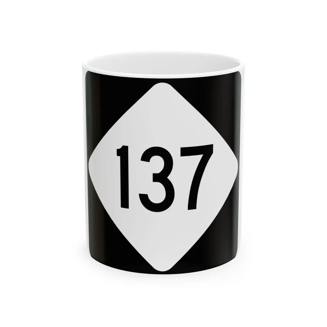 NC 137 (North Carolina) (Road Sign) White Coffee Mug 11oz - Go Mug Yourself