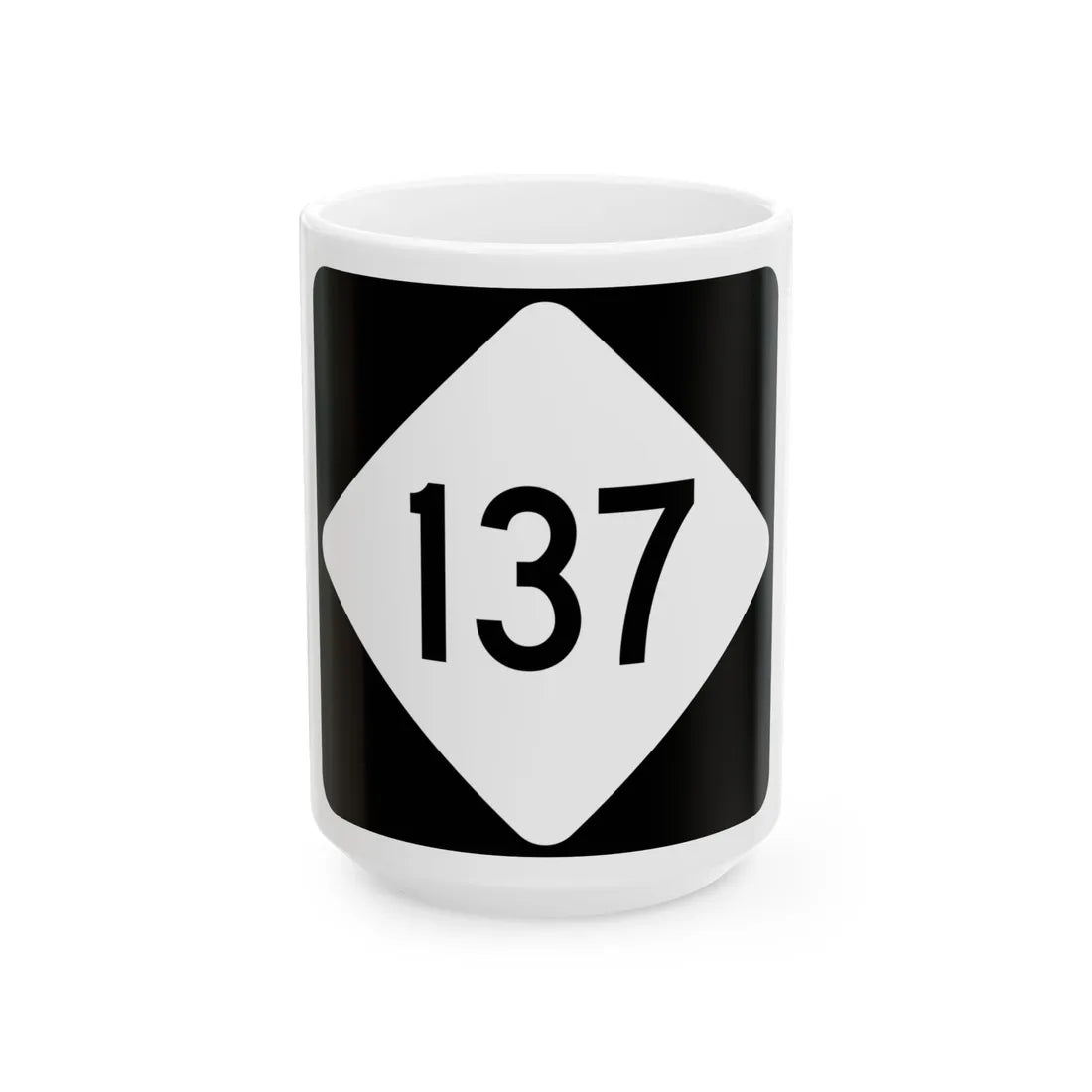 NC 137 (North Carolina) (Road Sign) White Coffee Mug 15oz - Go Mug Yourself