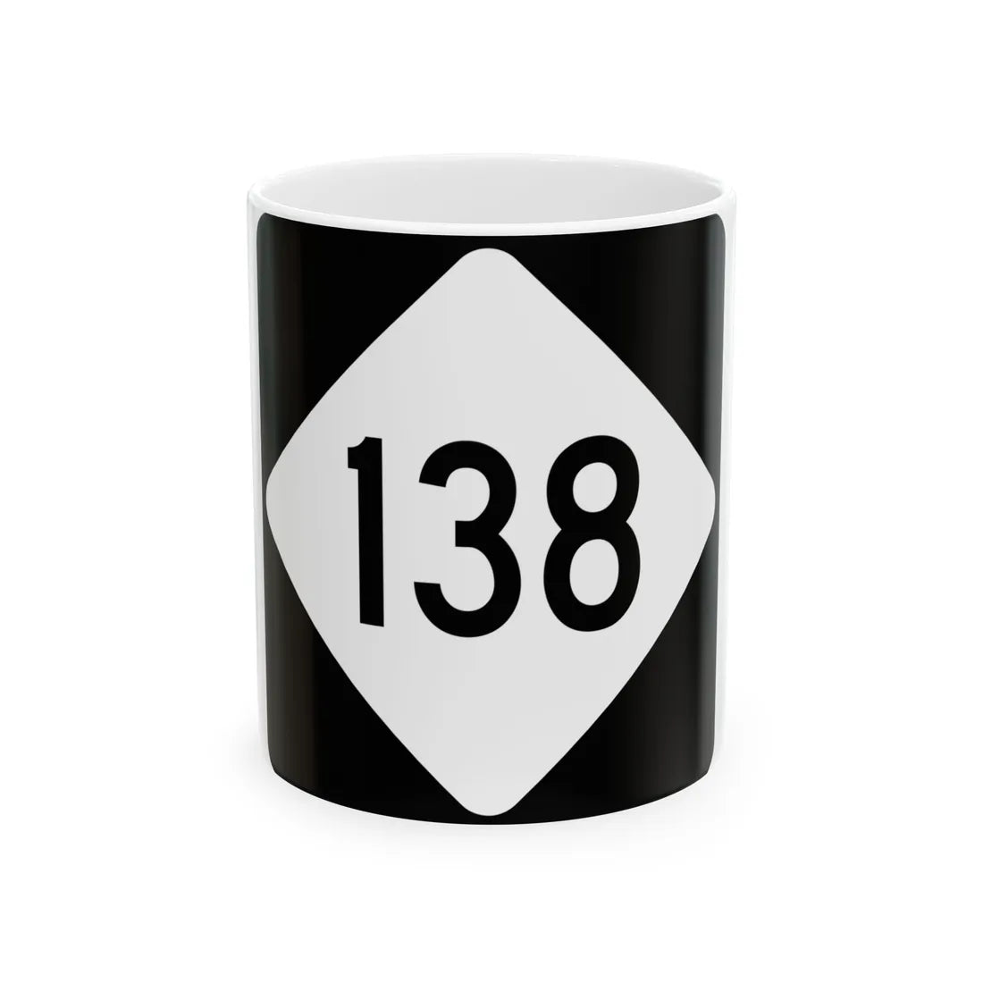 NC 138 (North Carolina) (Road Sign) White Coffee Mug 11oz - Go Mug Yourself