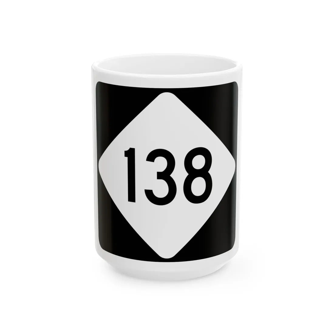 NC 138 (North Carolina) (Road Sign) White Coffee Mug 15oz - Go Mug Yourself