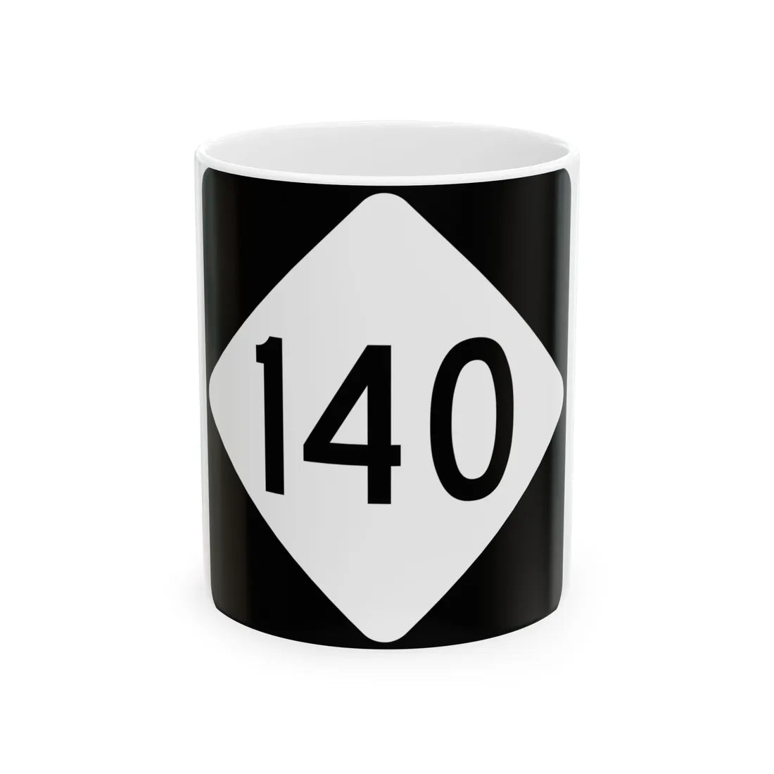 NC 140 (North Carolina) (Road Sign) White Coffee Mug 11oz - Go Mug Yourself