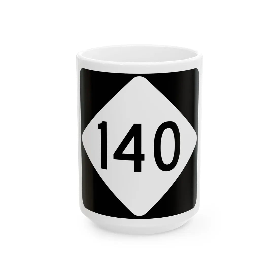 NC 140 (North Carolina) (Road Sign) White Coffee Mug 15oz - Go Mug Yourself