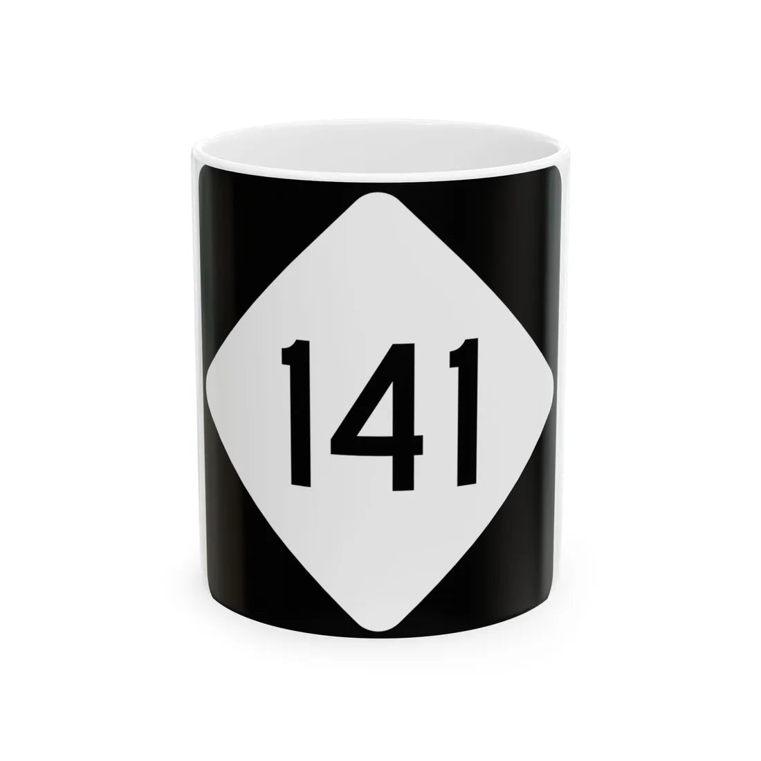 NC 141 (North Carolina) (Road Sign) White Coffee Mug 11oz - Go Mug Yourself
