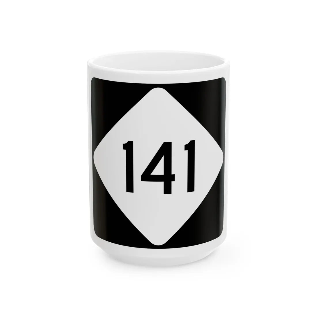 NC 141 (North Carolina) (Road Sign) White Coffee Mug 15oz - Go Mug Yourself