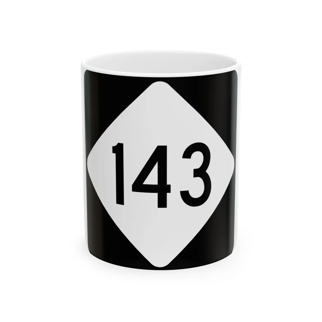 NC 143 (North Carolina) (Road Sign) White Coffee Mug 11oz - Go Mug Yourself