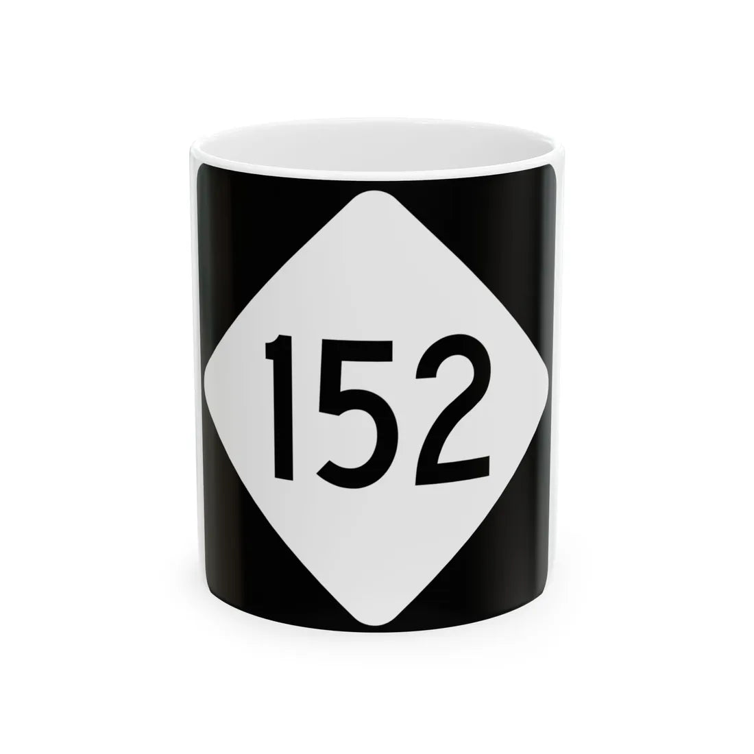 NC 152 (North Carolina) (Road Sign) White Coffee Mug 11oz - Go Mug Yourself