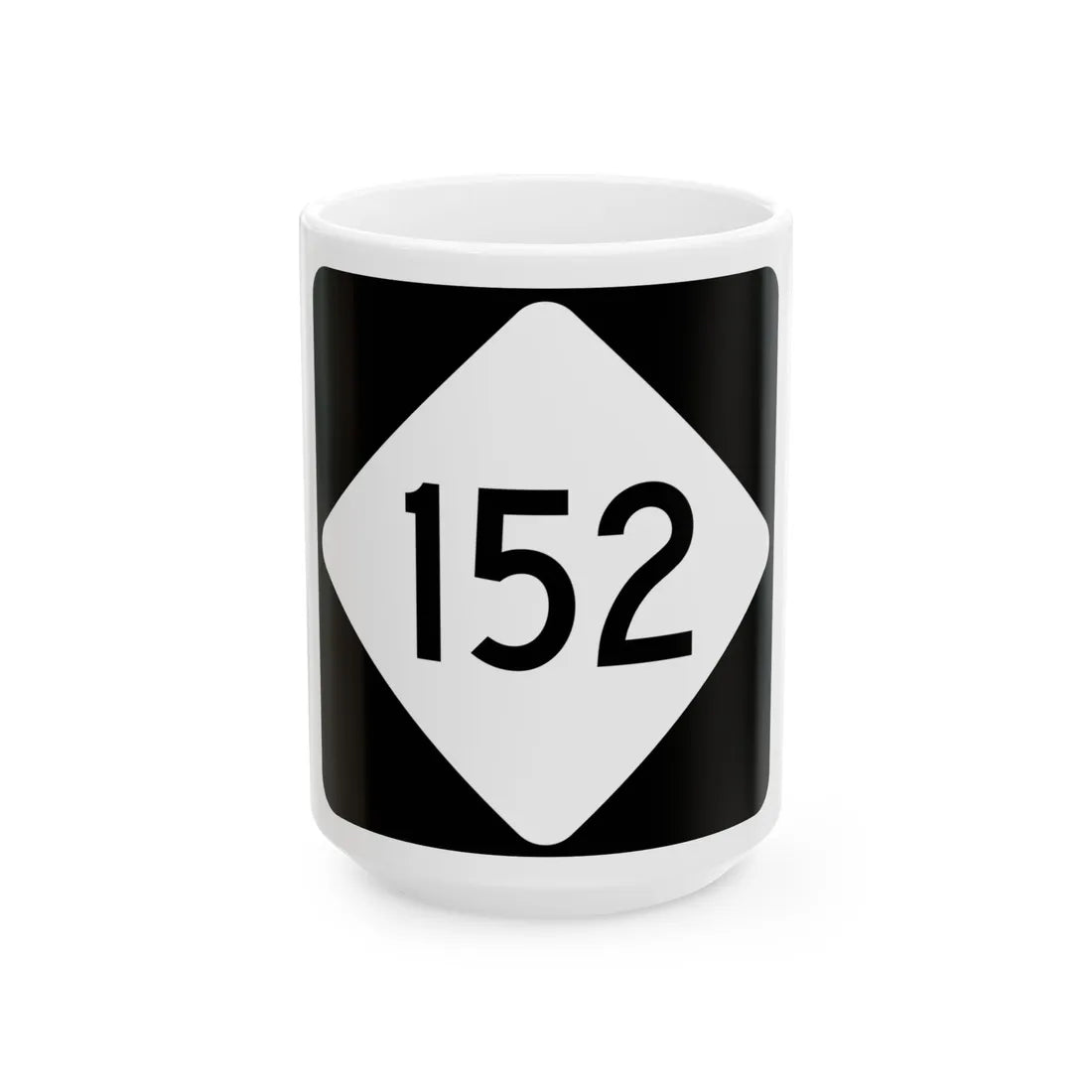 NC 152 (North Carolina) (Road Sign) White Coffee Mug 15oz - Go Mug Yourself