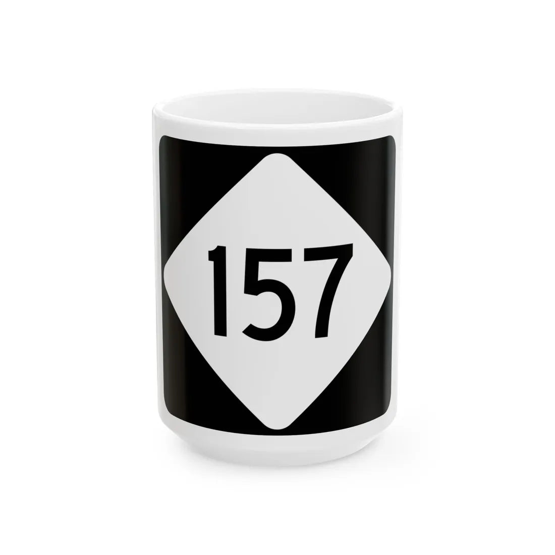 NC 157 (North Carolina) (Road Sign) White Coffee Mug 15oz - Go Mug Yourself