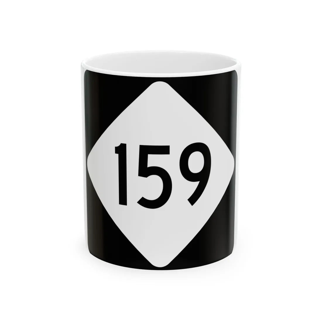 NC 159 (North Carolina) (Road Sign) White Coffee Mug 11oz - Go Mug Yourself