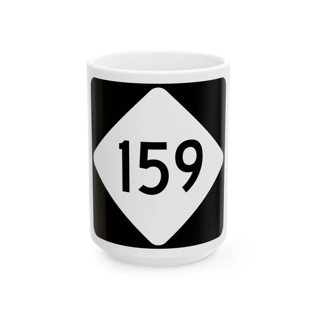 NC 159 (North Carolina) (Road Sign) White Coffee Mug 15oz - Go Mug Yourself