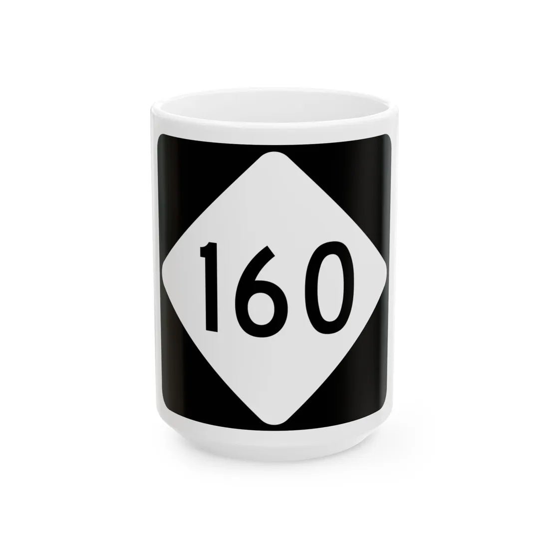 NC 160 (North Carolina) (Road Sign) White Coffee Mug 15oz - Go Mug Yourself