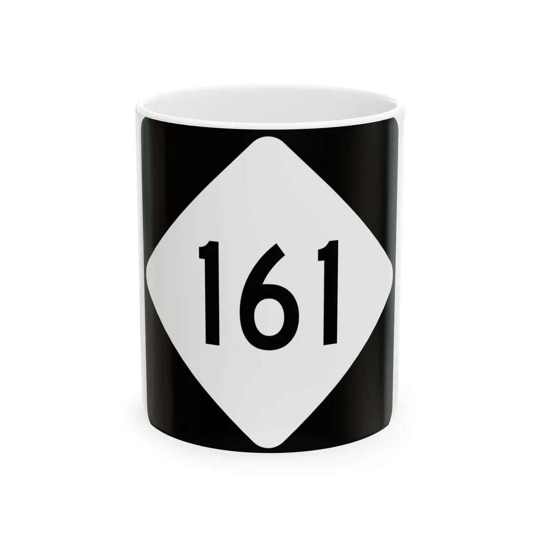 NC 161 (North Carolina) (Road Sign) White Coffee Mug 11oz - Go Mug Yourself