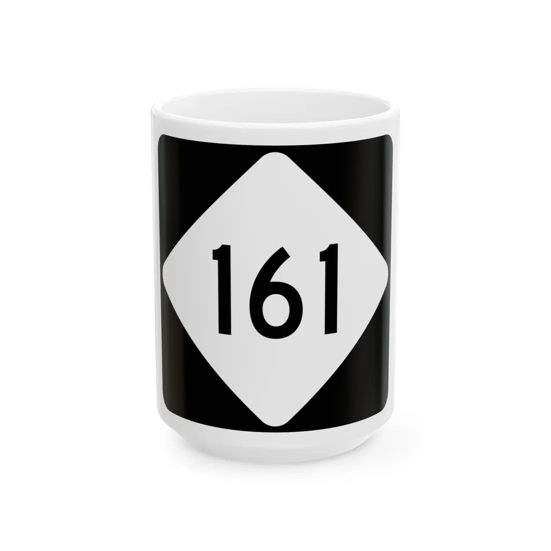 NC 161 (North Carolina) (Road Sign) White Coffee Mug 15oz - Go Mug Yourself