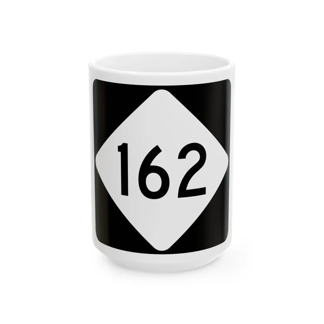 NC 162 (North Carolina) (Road Sign) White Coffee Mug 15oz - Go Mug Yourself