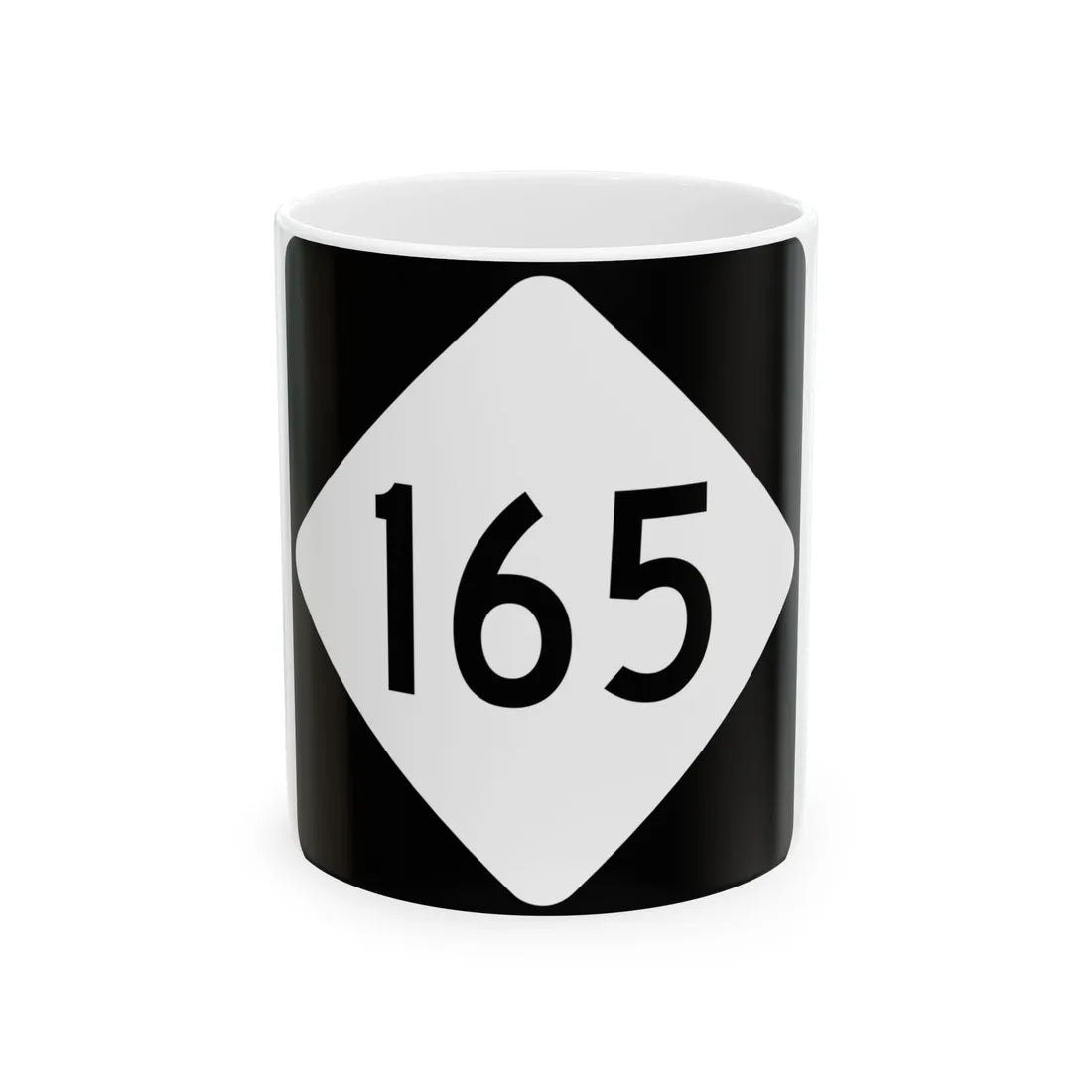 NC 165 (North Carolina) (Road Sign) White Coffee Mug 11oz - Go Mug Yourself