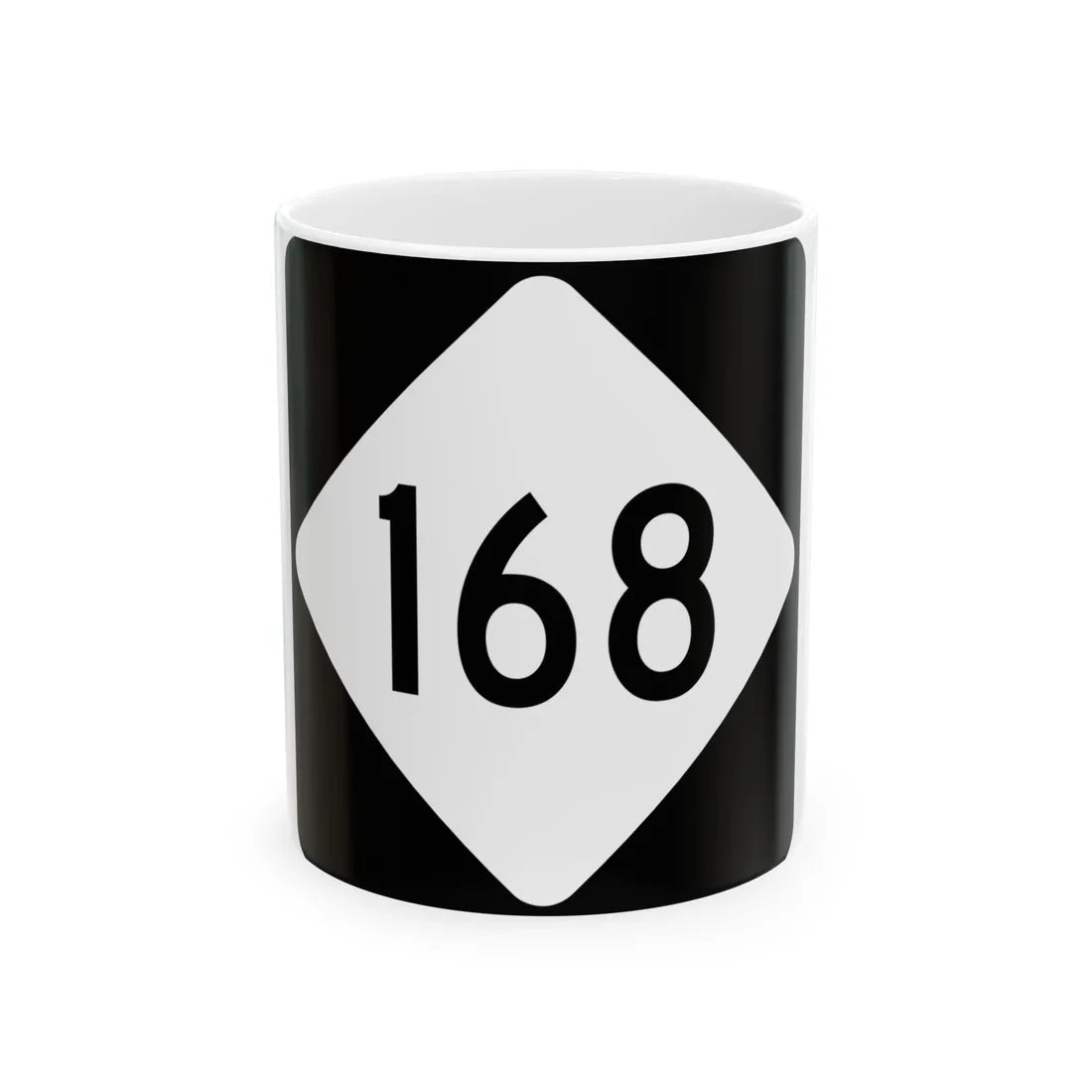 NC 168 (North Carolina) (Road Sign) White Coffee Mug 11oz - Go Mug Yourself