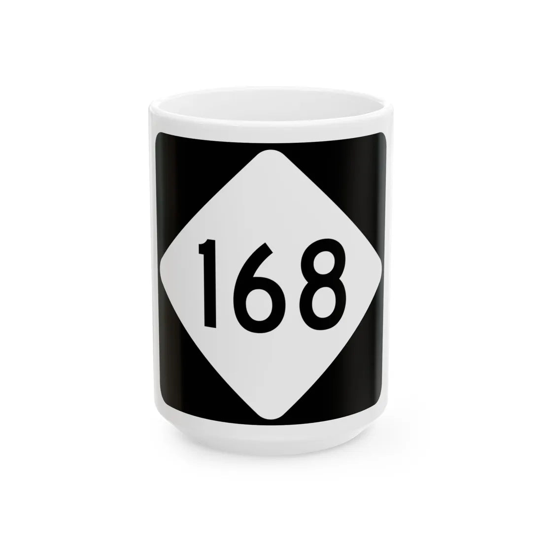 NC 168 (North Carolina) (Road Sign) White Coffee Mug 15oz - Go Mug Yourself