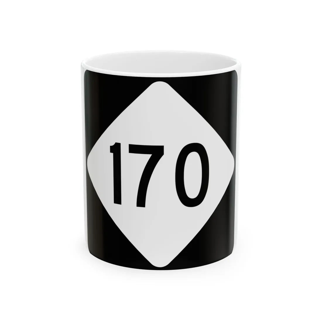 NC 170 (North Carolina) (Road Sign) White Coffee Mug 11oz - Go Mug Yourself