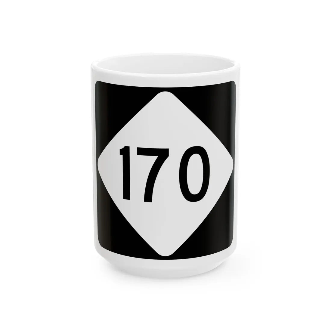 NC 170 (North Carolina) (Road Sign) White Coffee Mug 15oz - Go Mug Yourself