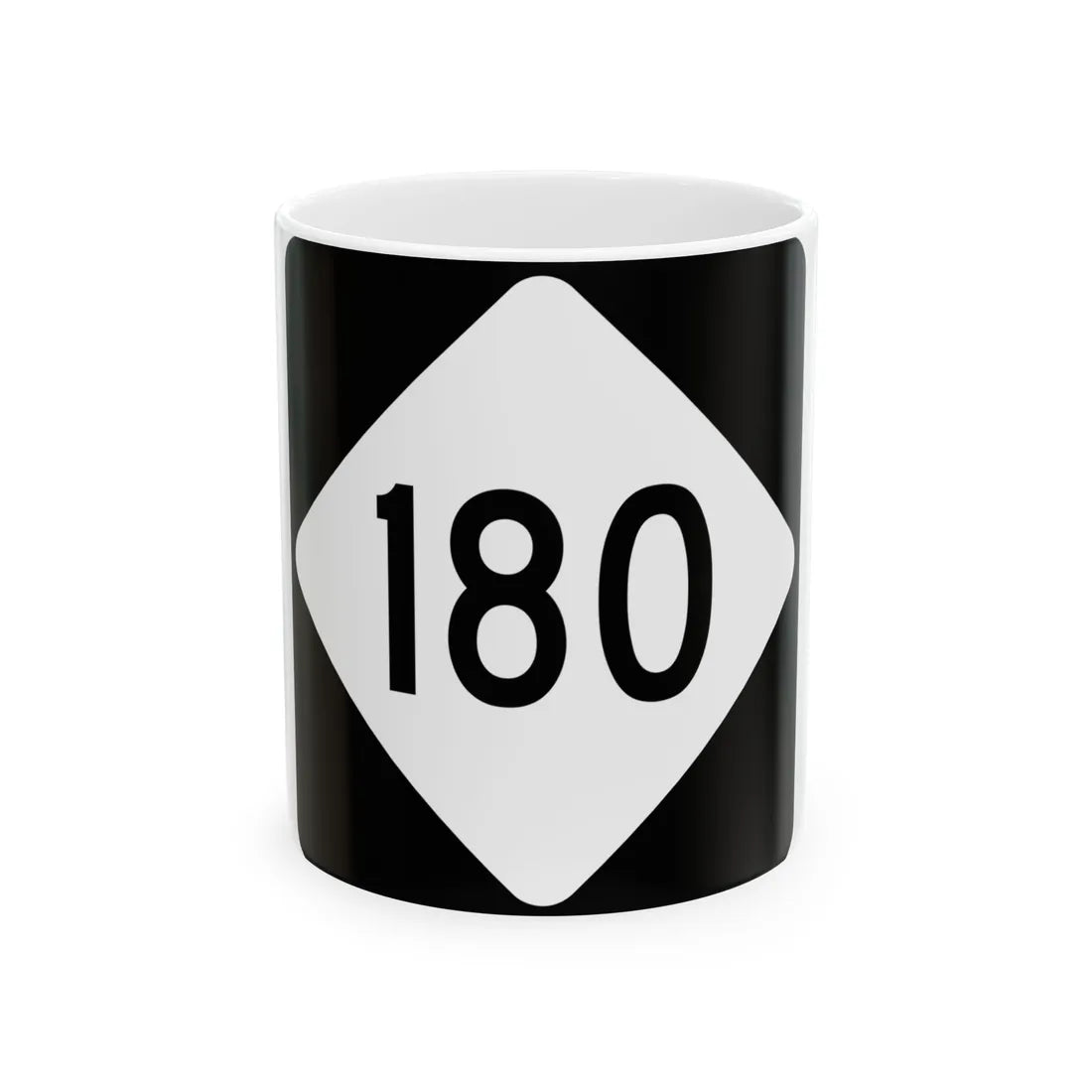 NC 180 (North Carolina) (Road Sign) White Coffee Mug 11oz - Go Mug Yourself