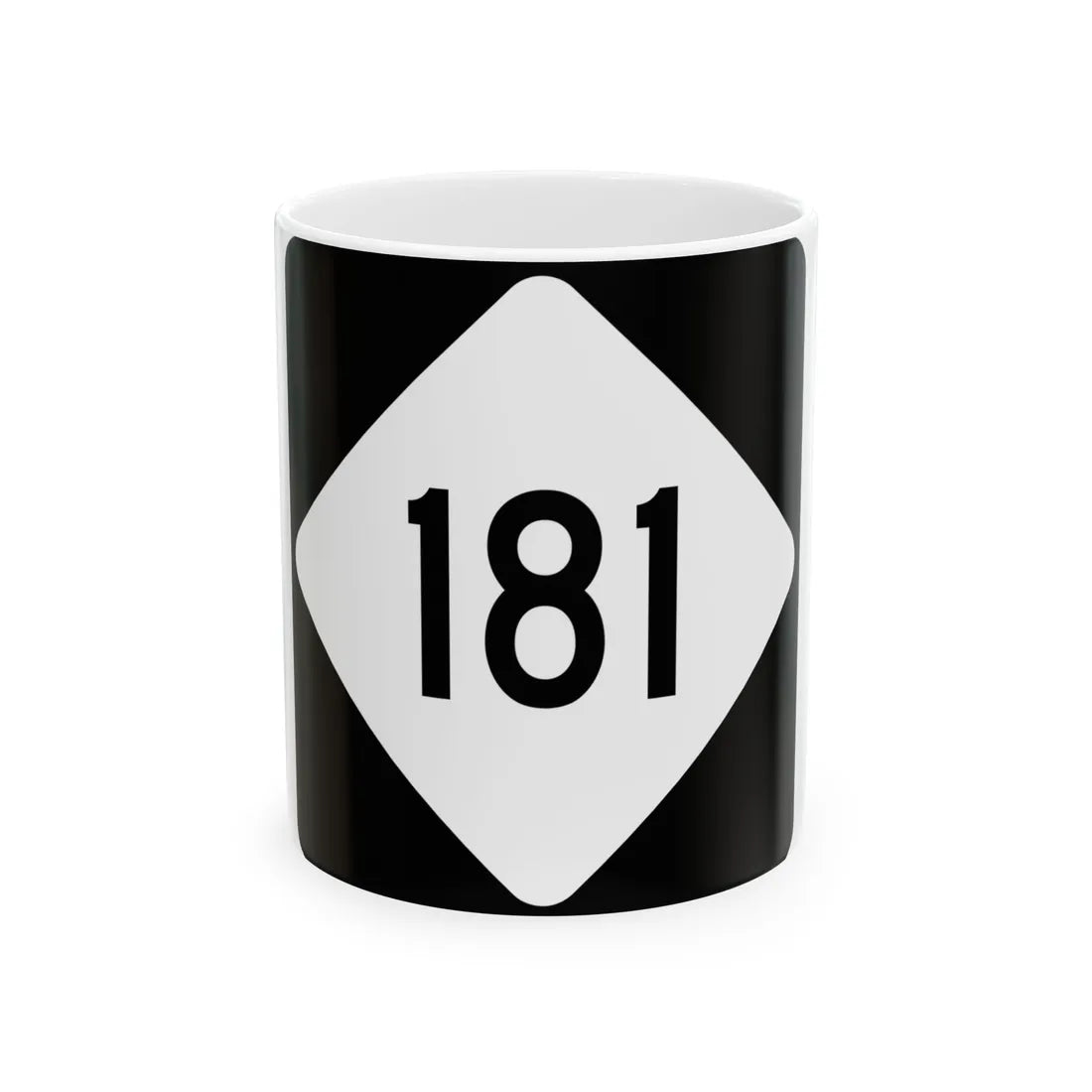 NC 181 (North Carolina) (Road Sign) White Coffee Mug 11oz - Go Mug Yourself