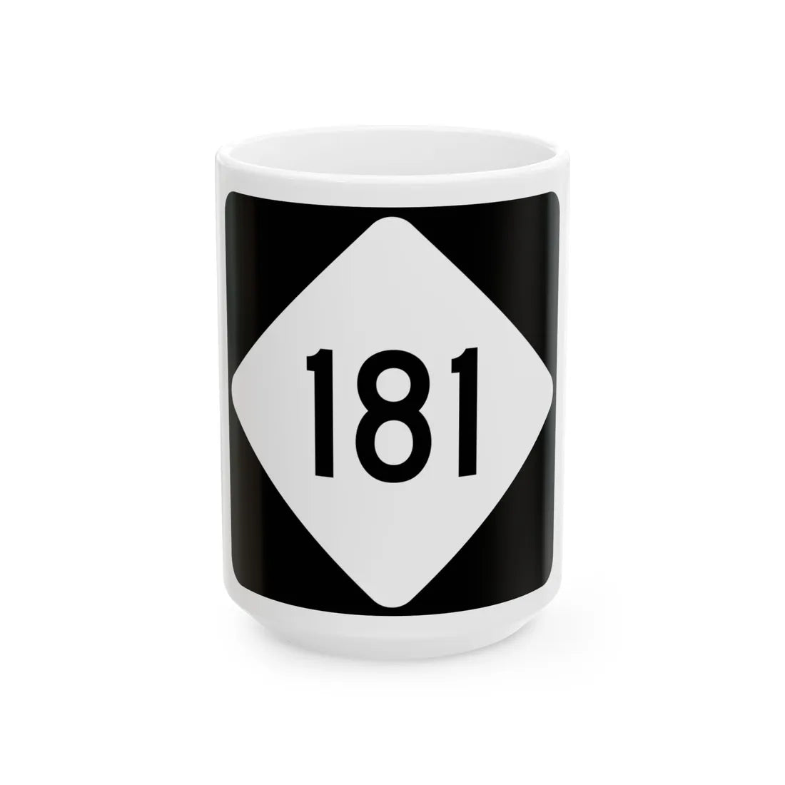 NC 181 (North Carolina) (Road Sign) White Coffee Mug 15oz - Go Mug Yourself