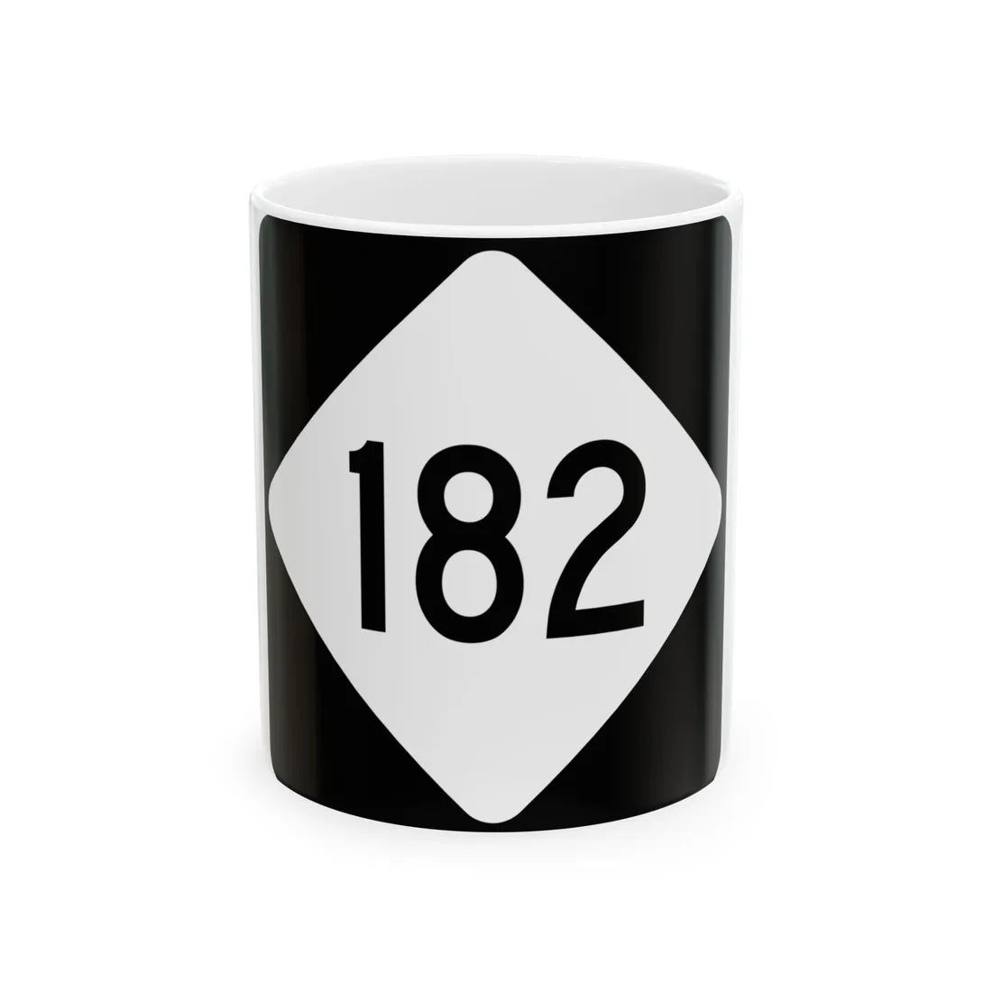 NC 182 (North Carolina) (Road Sign) White Coffee Mug 11oz - Go Mug Yourself